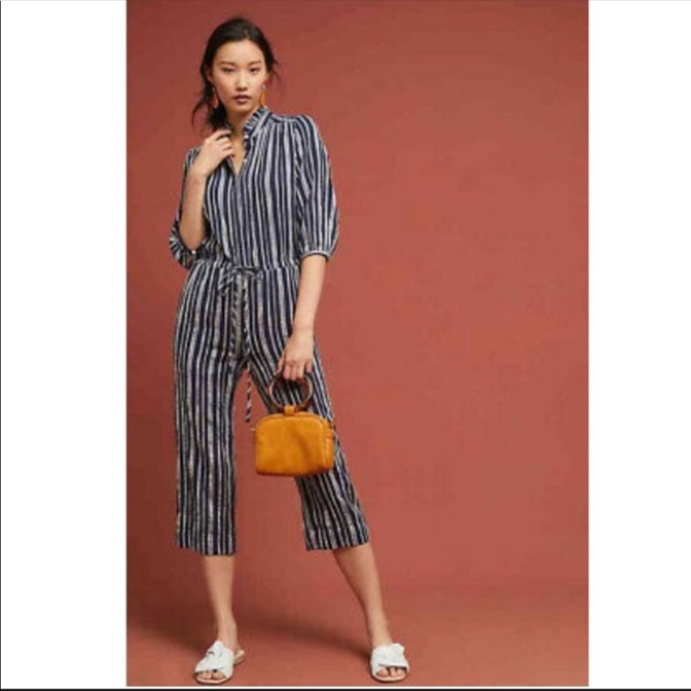 Anthropologie Trovata Ingrid Striped Jumpsuit